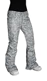 IMAGE OF Betty Rides Women's Acid Wash Skinny Jean Snowboard/Ski Pants (Acid Grey, Large)