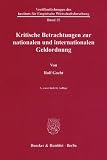 Produkt-Bild: Kritische Betrachtungen zur nationalen und internationalen Geldordnung