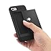 Torubia iPhone 7 Case, Card Slot Holder Wallet Case, Holds Up to 2 Cards, Slim Fit Armor, TPU Plus PC, Dual Layer Heavy Duty Shock Proof Bumper Protective Cover, Black