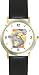 Picture of The Greek Discus Thrower (Discobolus) by Myron - WATCHBUDDY&Acirc;&reg; DELUXE TWO-TONE THEME WATCH - Arabic Numbers - Black Leather Strap-Size-Large ( Men's Size or Jumbo Women's Size )