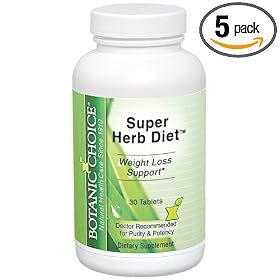 Botanic Choice Super Herb Diet Formula, 30 Tablet Bottle (Pack of 5)