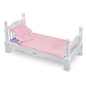 Melissa and Doug Deluxe Wooden Doll Furniture - Bed by Melissa & Doug