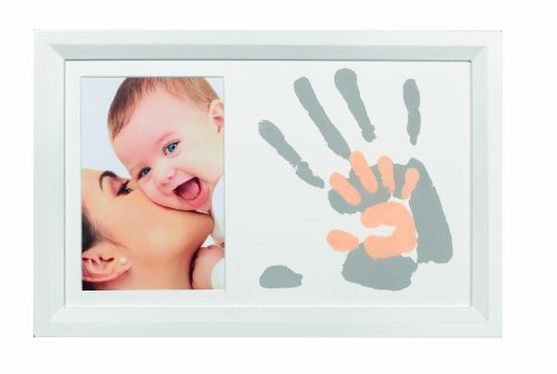 Baby Art 34120082 Duo Paint Rahmen f&uuml;r Foto und Farb Handabdruck, wei&szlig;