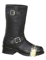 Ad Tec Mens Black Leather Engineer Boots. Ankle Harness Strap. 1441 by Ad Tec