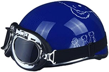 Ziweiba Open Face Bicycle Cycling Multi-Sport Helmet With Adjustable Sunglasses (E-blue)