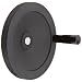 Black Powder Coated Aluminum Dished Hand Wheel with Revolving Handle, 7-7/8" Diameter, 3/4" Hole Diameter (Pack of 1)