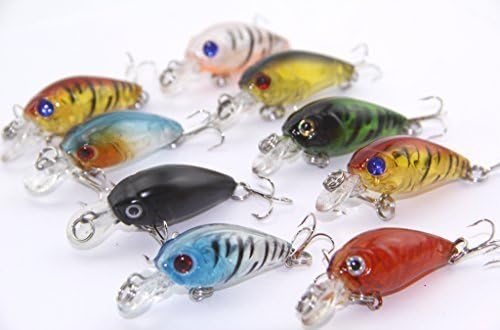 By Smalotus 9pcs/lot Top Quality Fishing Lures 9 color 4.5cm/4g fishing tackle Classic style Mini Crank Small fishing bait by smalotus