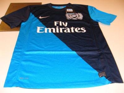Team Arsenal 2011/12 Soccer Away Jersey Short Sleeves English Premier League M - Men's Soccer T-Shirts