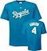 Alex Gordon Majestic Name and Number Light Blue Kansas City Royals T-Shirt