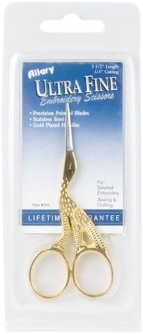 Allary Ultra Fine Stork 3-1/2 Inch Needlework Scissors