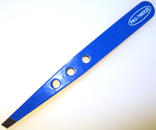 Symco Pro-Eye Brow Tweezer w/ Holes (Blue)