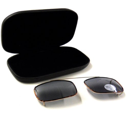 Clip On Sunglasses - 54Mm - Grey - Low Rectangular Frames -Affordable Gift for your Loved One! Item #IA4L-SGC-161980000