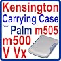 NEW, KENSINGTON HARD ALUMINUM SILVER BLUE ICE CASE for PALM M500 M505 M515 V Vx