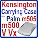 NEW, KENSINGTON HARD ALUMINUM SILVER BLUE ICE CASE for PALM M500 M505 M515 V Vx