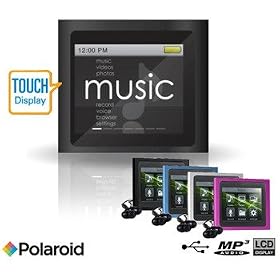 Polaroid PMP120-4 4GB USB 2.0 MP3 Digital Music/Video Player &amp; Voice Recorder w/1.8" Touchscreen (Black): Electronics