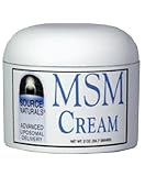 MSM Cream 2 Oz ( Methylsulfonylmethane - Advanced Liposomal Delivery ) Source Naturals