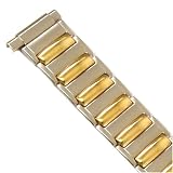 Watch Band Expansion Metal Ladies Band Two Tone fits sizes 10mm to 14mm