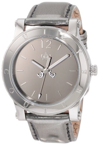 Juicy Couture Womens 1900836 HRH Silver Mirror-Metallic Leather Strap Watch Juicy Couture Womens 1900836 HRH Silver Mirror-Metallic Leather Strap Watch