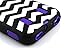 KINGCOOL(TM)3in1 New Chevron Wave Design Armored Hybrid PC & Silicone Case Combo for Apple iPhone 5C (Purple)