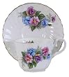 English Bone China Teacup & Saucer- Sweet Pea Decor