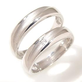 【クリックで詳細表示】umu-marriage ダイヤモンド マリッジリング ペア 18WG(レディース：1～20号 メンズ：10～29号) 【ギフト包装対応・刻印無料】(MS0016)