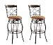 HomeRoots Furniture Metal Bar Chair w/Swivel (Set of 2) (320551)