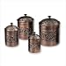 Old Dutch Set of 4 Antique Embossed Canister