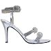 MS Shoe Designs Oprah Evening Crystal Silver Sandal