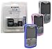 Combo of Magenta, White, Dark Blue Silicone Skin Cover Case and Kingston 4GB microSDHC Class 4 Memory Card with miniSD, SD Adapter for Blackberry Curve 8300 8310 8320 8330