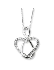 Sterling Silver & Cz Lifetime Friend 18in Necklace, Best Quality Free Gift Box Satisfaction Guaranteed