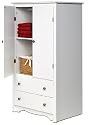 Prepac Monterey White 2-Door Armoire