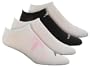 adidas Women's II No Show Sock, 4-Pack,Asst/White/Fresh Pink/White/Earth