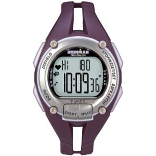 Timex Ironman Road Trainer Heart Rate Monitor Watch, Plum/Silver, Mid Size