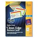 Avery Two-Side Printable Clean Edge Business Cards for Inkjet Printers, Matte, Ivory, Pack of 200 (08876)