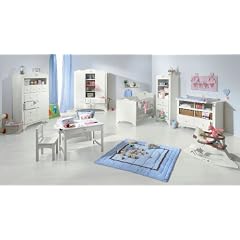 Bellybutton 101740G - Kinderzimmer gro�, 3-teilig, bestehend aus gro�em 2-t�rigem Schrank mit 8 Schubladen und 4 offenen F�chern, Wickelkommode und Bett (ohne Textilien)