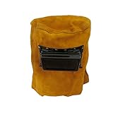 溶接面 皮面 牛革 作業用 防塵 マスク 安全 保護 用品 軽量 茶色 火傷 防止