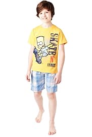 Pure Cotton Bart Simpson Short Pyjamas