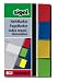 Sigel HN670 Haftmarker Transparent, 4 Farben im Pocket, grün, gelb, blau, rot, 50x80 mm, 160 Blatt, Streifenformat: 50 mm x 20 mm