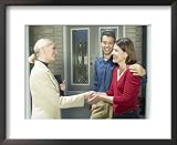 41Wx9TL8mXL. SL160  Real Estate Owner Selling Home to Young Couple Photography Framed Art Poster Print, 22x18
