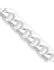 Sterling Silver 7mm Curb Chain 16 Inches