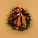 Dollhouse Miniature Artisan Christmas Burgandy Door Wreath