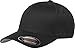 Flexfit Unisex Wooly Combed Twill Cap - 6277 (Black, Adult XXL (7 3/8
