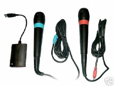 2 Singstar POP ROCKS AMPED 90s 80s Microphones PS2 PS3