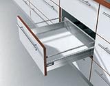 Blum Tandembox Drawer Slides B Height Standard Wall 350mm (13 3/4) 100# Class Full Extention Kit Grey