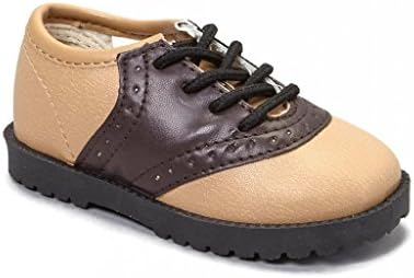 Pitter Patter Childrens Saddle Shoe 4 Colors Available (Infant/Toddler) Beige/Brown 8 M US Toddler