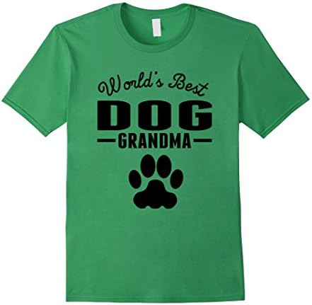 Men's World's Best Dog Grandma T-Shirt Large Grass