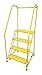 Cotterman 1004R2630A6E10B3C2P6 - Rolling Ladder Steel 70In. H. Yellow