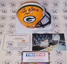 Bart Starr Autographed Green Bay Packers Mini Football Helmet with 