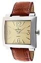 Peugeot Women's Silver-Tone Tan Leather Strap Watch #706TN