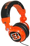 NEW IHIP NFH22CBE CINCINNATI BENGALS HEADPHONES DJ STYLE NFL LOGO - NFH22CBE